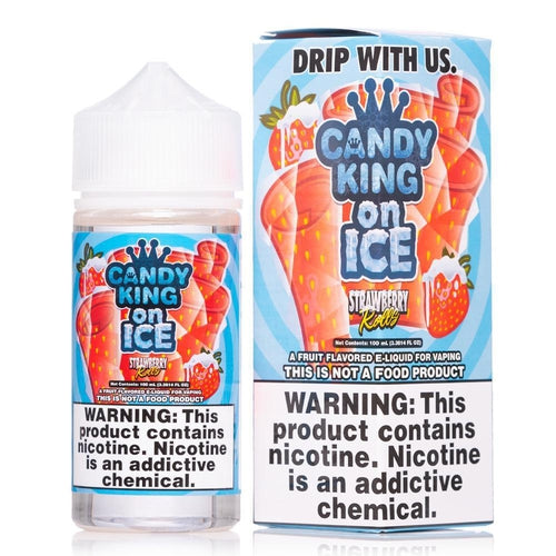Candy King on Ice Synthetic Strawberry Rolls EjuIce Synthetic - Ultimate Vape Deals