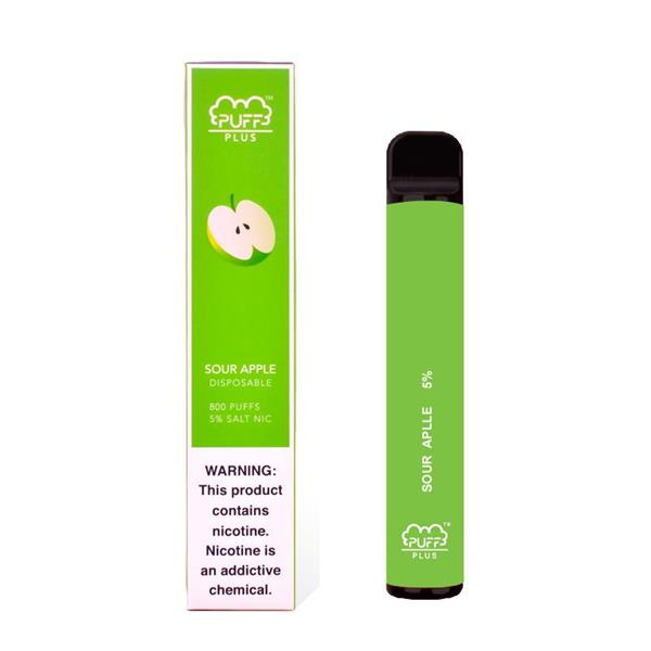 Puff Bar Plus 800 Sour Apple Disposable - Ultimate Vape Deals